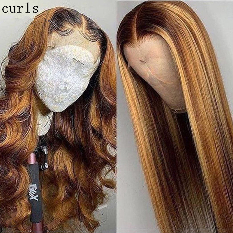 Straight Highlight Lace Front Wig
